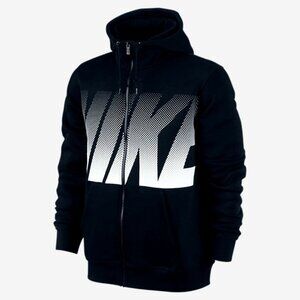 NIKE Sportswear Club Fleece Full Zip HOODIE Blk - L (Like New!) Unisex